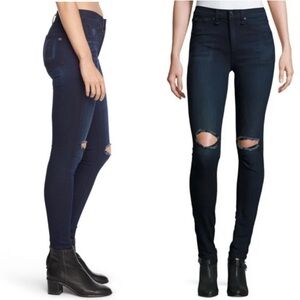 Rag & Bone/JEAN Mojave Women’s 10 Inch Skinny Jeans Size 26 Dark Wash Distressed